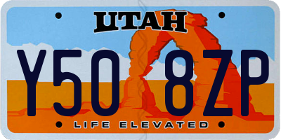 UT license plate Y508ZP