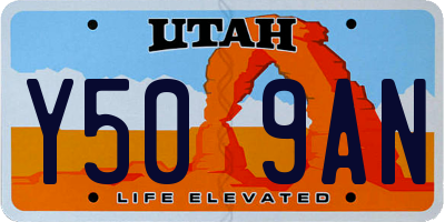 UT license plate Y509AN