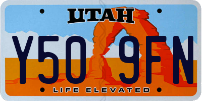 UT license plate Y509FN