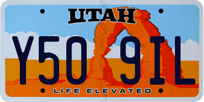 UT license plate Y509IL