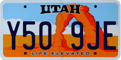 UT license plate Y509JE