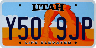 UT license plate Y509JP