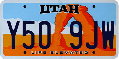 UT license plate Y509JW