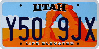 UT license plate Y509JX