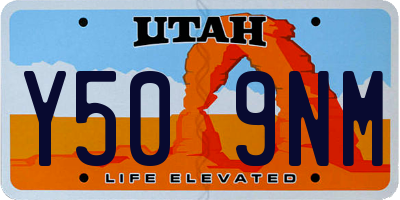 UT license plate Y509NM