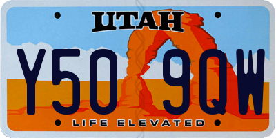 UT license plate Y509QW