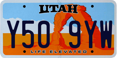 UT license plate Y509YW