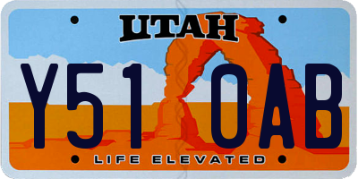 UT license plate Y510AB