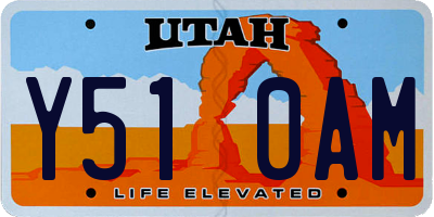 UT license plate Y510AM