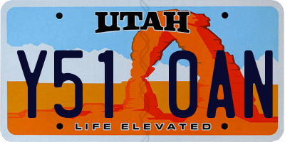 UT license plate Y510AN