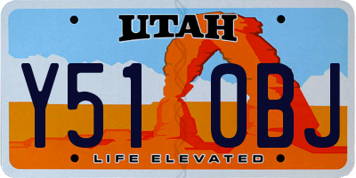UT license plate Y510BJ