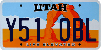 UT license plate Y510BL