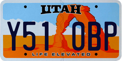 UT license plate Y510BP