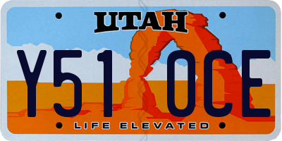 UT license plate Y510CE