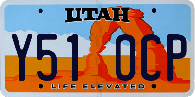 UT license plate Y510CP