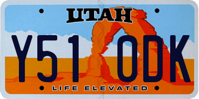 UT license plate Y510DK