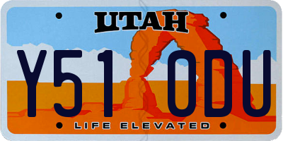 UT license plate Y510DU