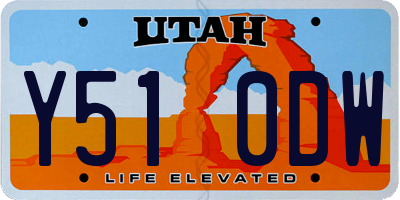UT license plate Y510DW