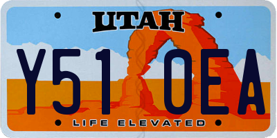 UT license plate Y510EA