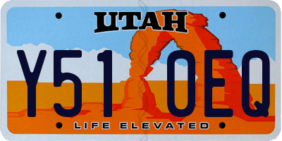 UT license plate Y510EQ