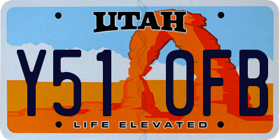 UT license plate Y510FB