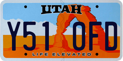 UT license plate Y510FD