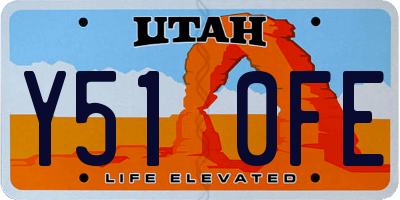 UT license plate Y510FE