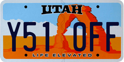 UT license plate Y510FF