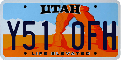 UT license plate Y510FH