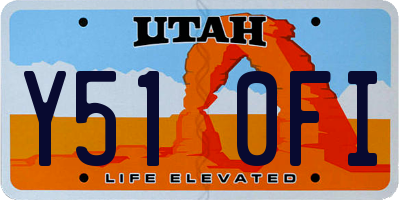 UT license plate Y510FI