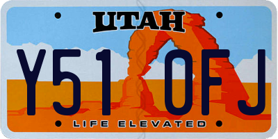 UT license plate Y510FJ
