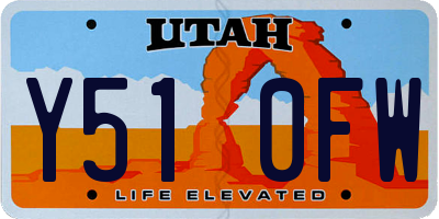 UT license plate Y510FW