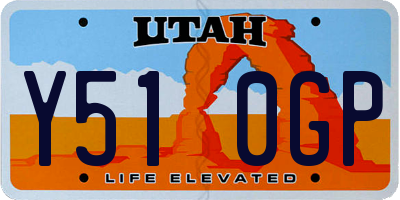 UT license plate Y510GP
