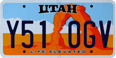 UT license plate Y510GV