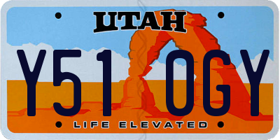 UT license plate Y510GY