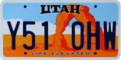 UT license plate Y510HW