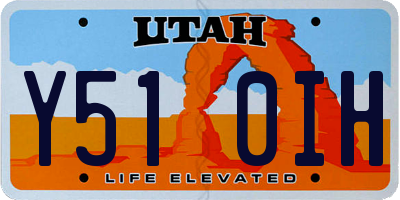 UT license plate Y510IH