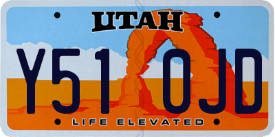 UT license plate Y510JD