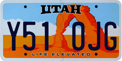 UT license plate Y510JG