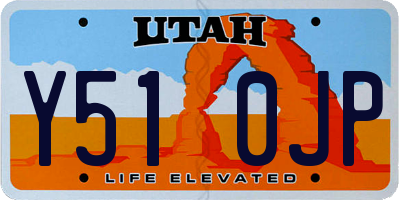 UT license plate Y510JP
