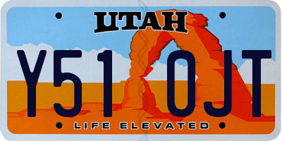 UT license plate Y510JT