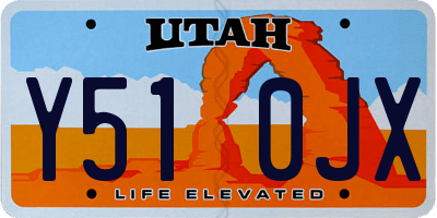 UT license plate Y510JX