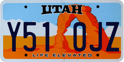 UT license plate Y510JZ
