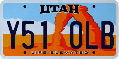 UT license plate Y510LB