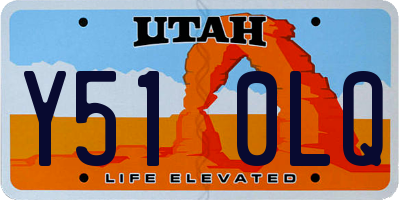 UT license plate Y510LQ