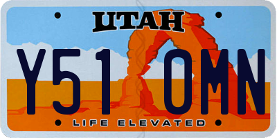 UT license plate Y510MN