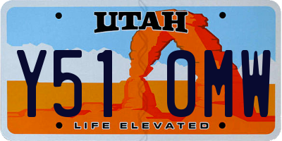 UT license plate Y510MW