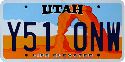 UT license plate Y510NW