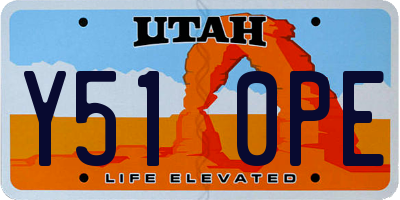 UT license plate Y510PE