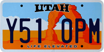 UT license plate Y510PM